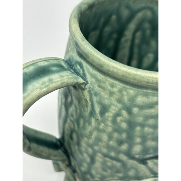 Handmade Art Pottery Green Lizard Mug Unique Ceramic Coffee Cup - Picture 11 of 13
